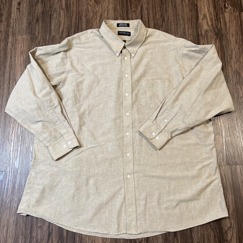 Christopher Hart wrinkle-free button-down collar Color Beige Size Tall 37/38